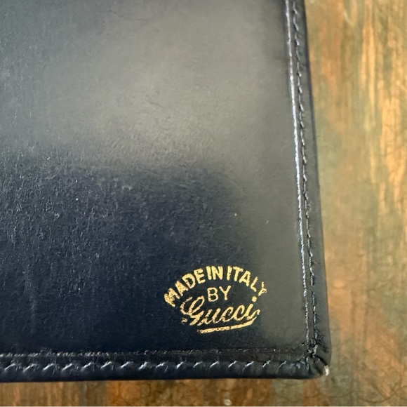 Rare Vintage Gucci Sherri Line Black Leather checkbook holder and wallet - Picture 9 of 9